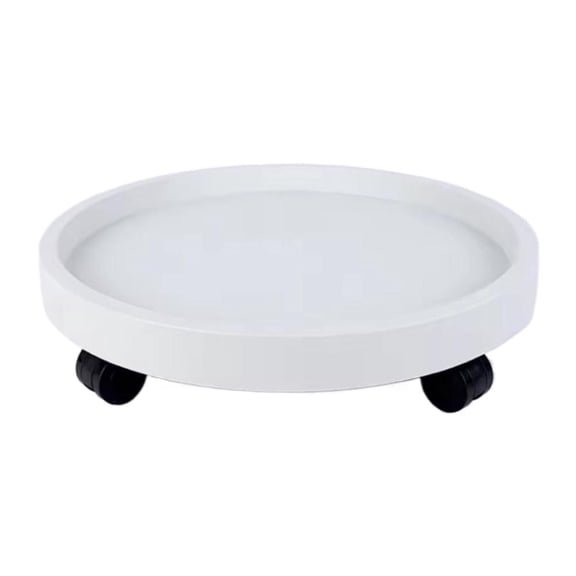 Blarkrus Plant Pot Tray with Wheels, Heavy Duty Rolling Caster Base, for Moving Indoor Potted Plants Setup and Daily Use, White, One Size