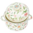 Pot with Lid Enamelware Cooking Pot Stew Pot with Dual Handle for Stove