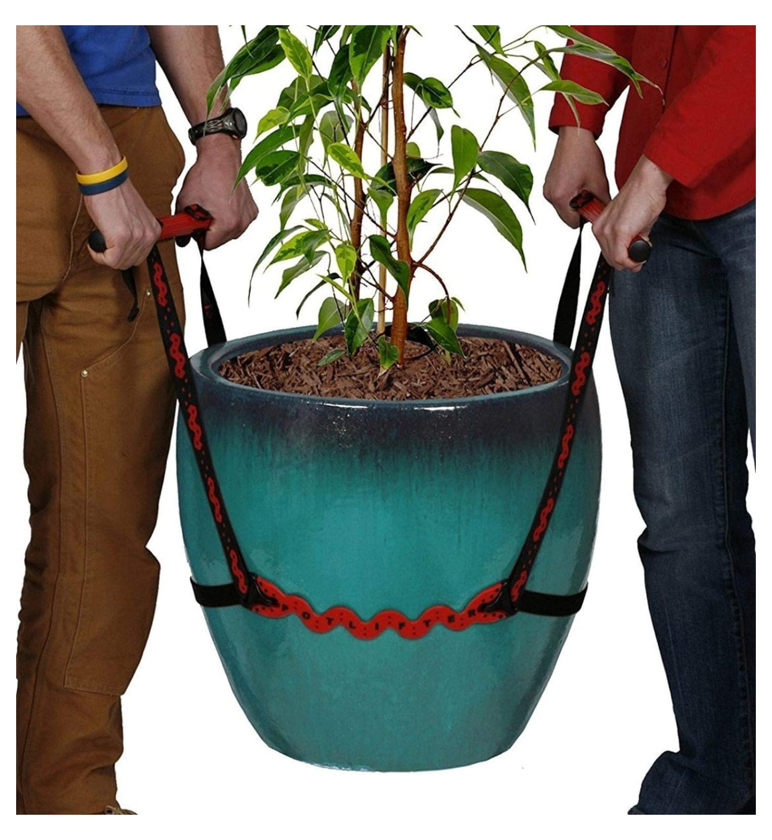 PotLifter - Potted Plant Mover and Essential Lifting Tool For Garden Flower Pots, Planters, Trees, Rocks - Lifts Up to 200 Pounds - A Plant Caddy Alternative, Easily Move Heavy Items Around Your Yard