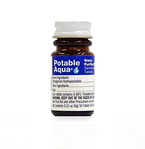 Potable Aqua Water Treatment Tablets - 50 Ea