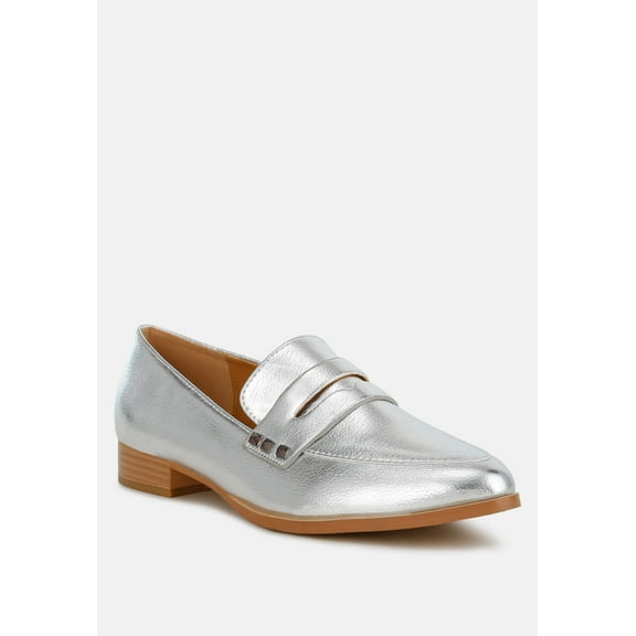 Potania Penny Strap Metallic Loafers
