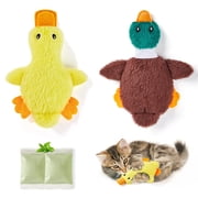 Potaroma Stuffless Mess Free Catnip Cat Toy, Crinkly Sound, 6.5 in, 2 Pack, Multi Color