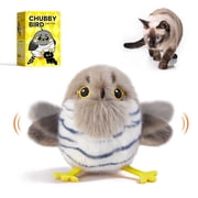 Potaroma Cat Toys Flapping Bird No Flying, Lifelike Cuckoo Chirp, Rechargeable Touch Activated Kitten Fun Interactive Kitty Exercise Catnip Kicker for All Breeds 4.0 Inches