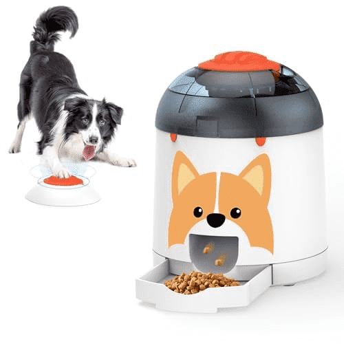 Potaroma Dog Puzzle Feeder Toy, Interactive IQ Training Toy, Rechargeable Electronic Treat Dispenser with Remote, 280ml for All Dog Breeds