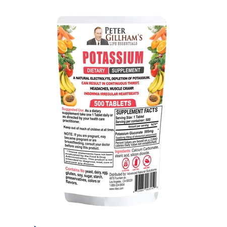 Potassium 500 tablets by Peter Gillham's Life Essentials