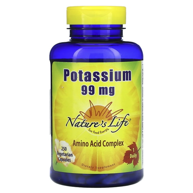 Potassium, 99 mg, 250 Vegetarian Capsules, Nature's Life