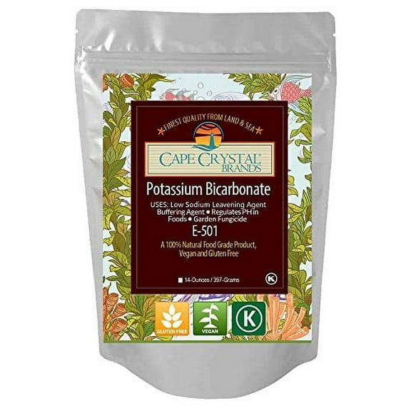 Potassium Bicarbonate USP Food Grade Crystalline Powder - Kosher Certified (14 Oz)