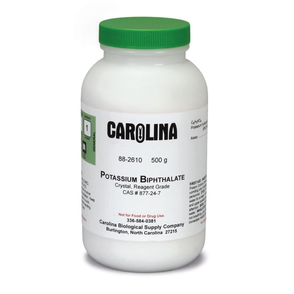 Potassium Biphthalate, Crystal, Reagent Grade, 500 G