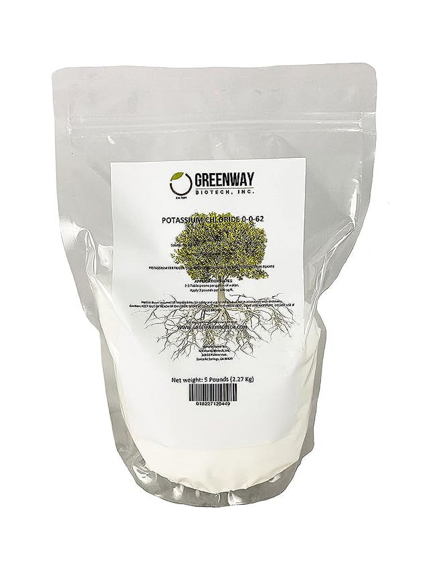 Potassium Chloride 0062 Fertilizer Contains 62 Potassium Muriate Of Potash 100 Water