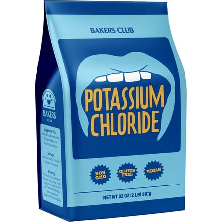 Potassium Chloride Powder 2 Pound - Sodium Free Salt Substitute - Food Grade, Filler Free, Easily Dissolves, Unflavored - Mineral Electrolyte Hydration Fluid Balance - Source of Fruits, Vegetables