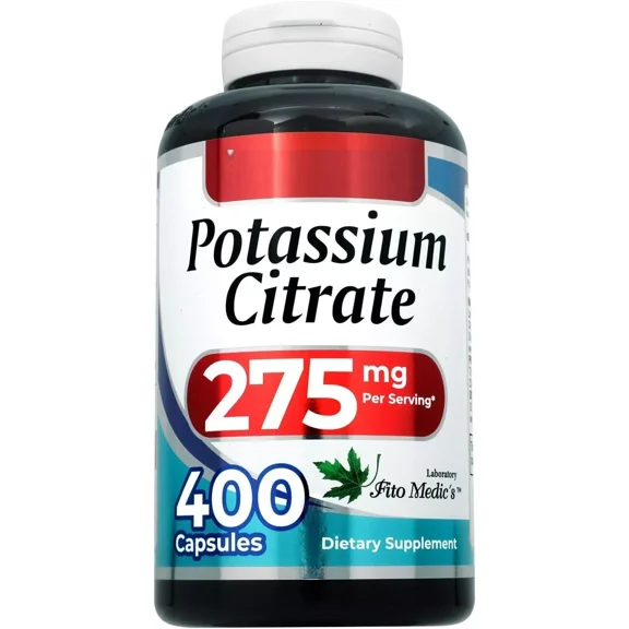 Fito Medics Lab Potassium Citrate Supplement, 400 Capsules, Potassium Formula