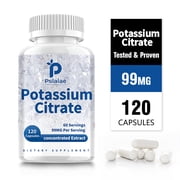 Potassium Citrate 99mg - Promoting Heart Health & Energy Support, Balanced Electrolyte Levels - 120 Count
