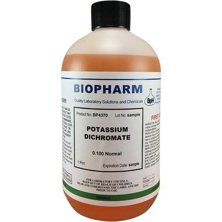 Potassium Dichromate 0.100 Normal — 500 mL (1.06 Pint)