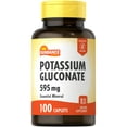 thumbnail image 1 of Potassium Gluconate 595mg | 100 Caplets | Vegetarian, Non-GMO, and Gluten Free | by Sundance, 1 of 3