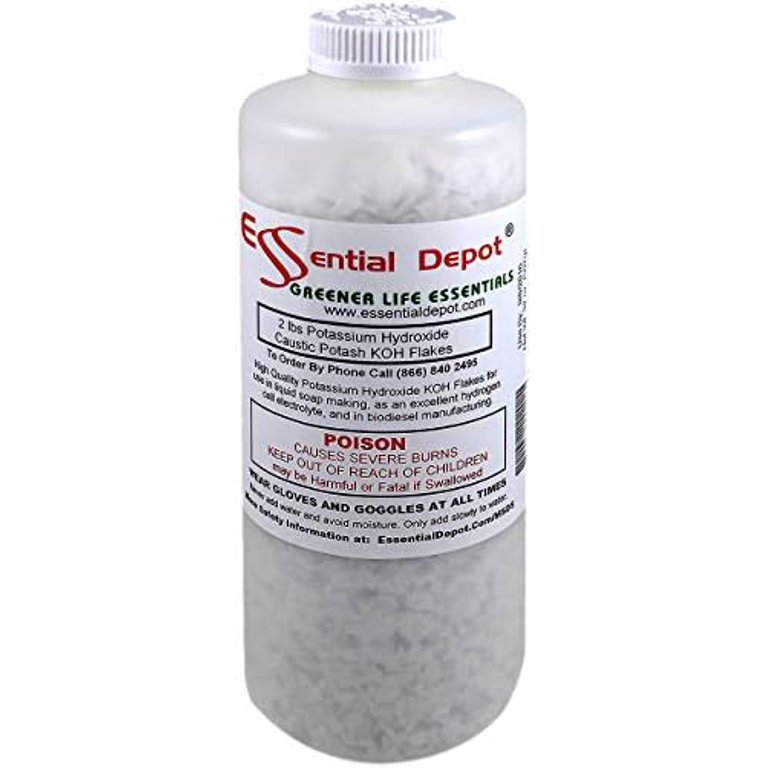 Potassium Hydroxide / 10 Ounces / 2 Bottles / 99% Pure Food Grade/Fine  Flakes