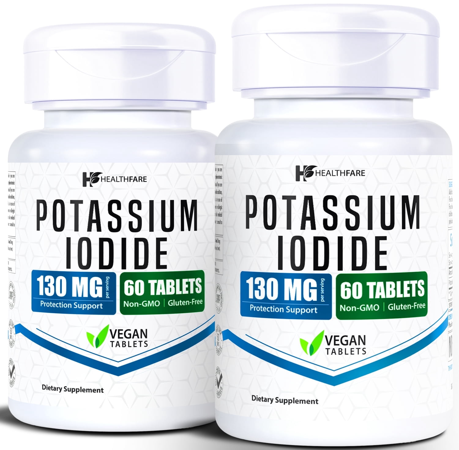 HealthFare Potassium Iodide 130mg | 120 Fast-Dissolving Tablets (2 Pack) | KI Pills | Long Shelf Life | Non-GMO | Made in the USA