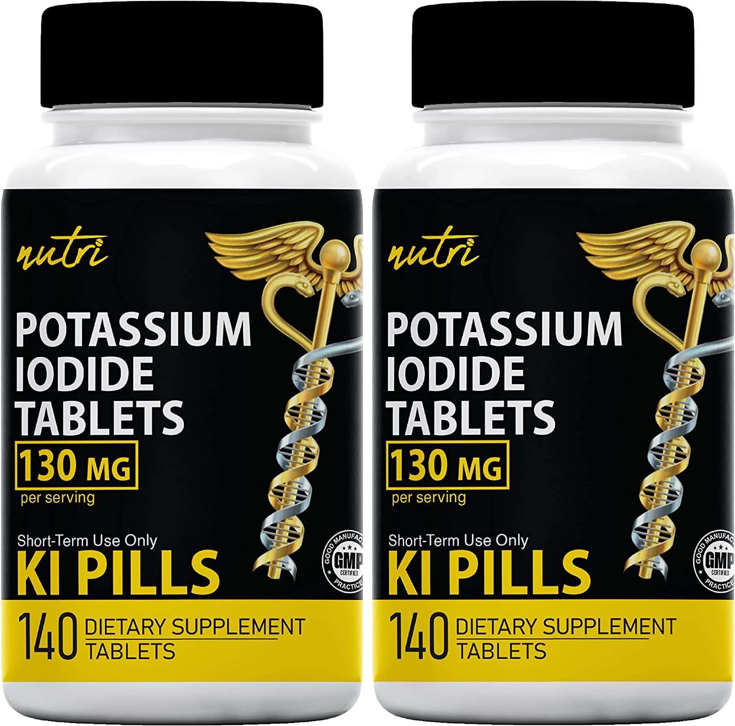 Potassium Iodide Radiation 130 Mg (2 Pack) (280 ) EXP 10/2032 For