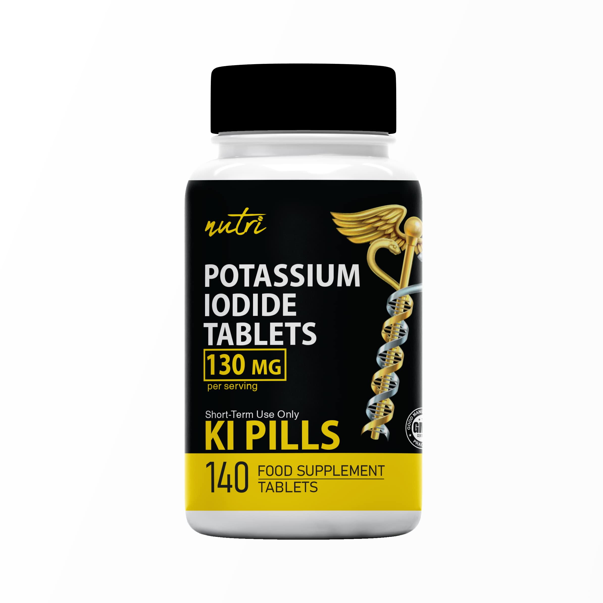 Potassium Iodide Tablets 130 mg (140 Tablets) EXP 10/2032 Potassium Iodine Tablets Ki Pills