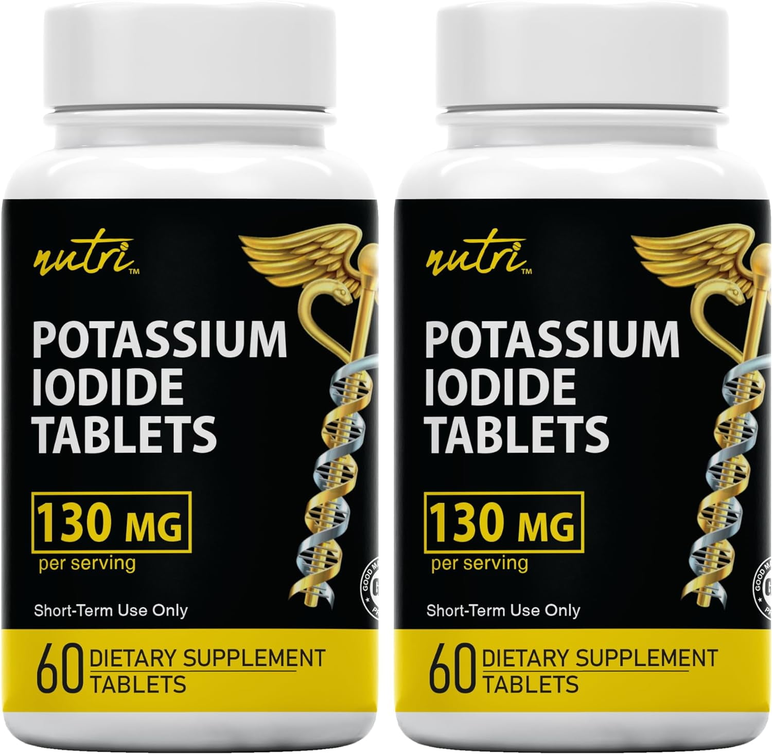 Potassium Iodide Tablets (2 Pack) 130mg 120 Tablets EXP 10/2032