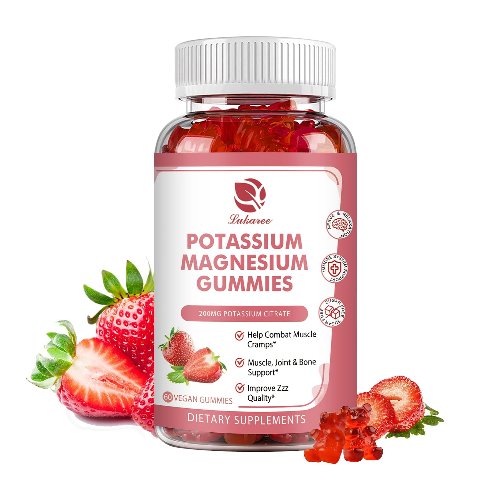 Potassium Magnesium Gummies High Absorption Magnesium Glycinate 500mg