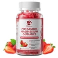 thumbnail image 1 of Potassium Magnesium Gummies - High Absorption Magnesium Glycinate 500mg & Potassium Citrate 200mg with B6, D3, K2 & Calcium - Supports Mood, Sleep, Muscle, Heart & Bone Health - 60 Count, 1 of 7
