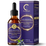 Potassium Magnesium Liquid Drop, for Leg Cramps & Bone & Energy & Immune Support - 2 Fl oz