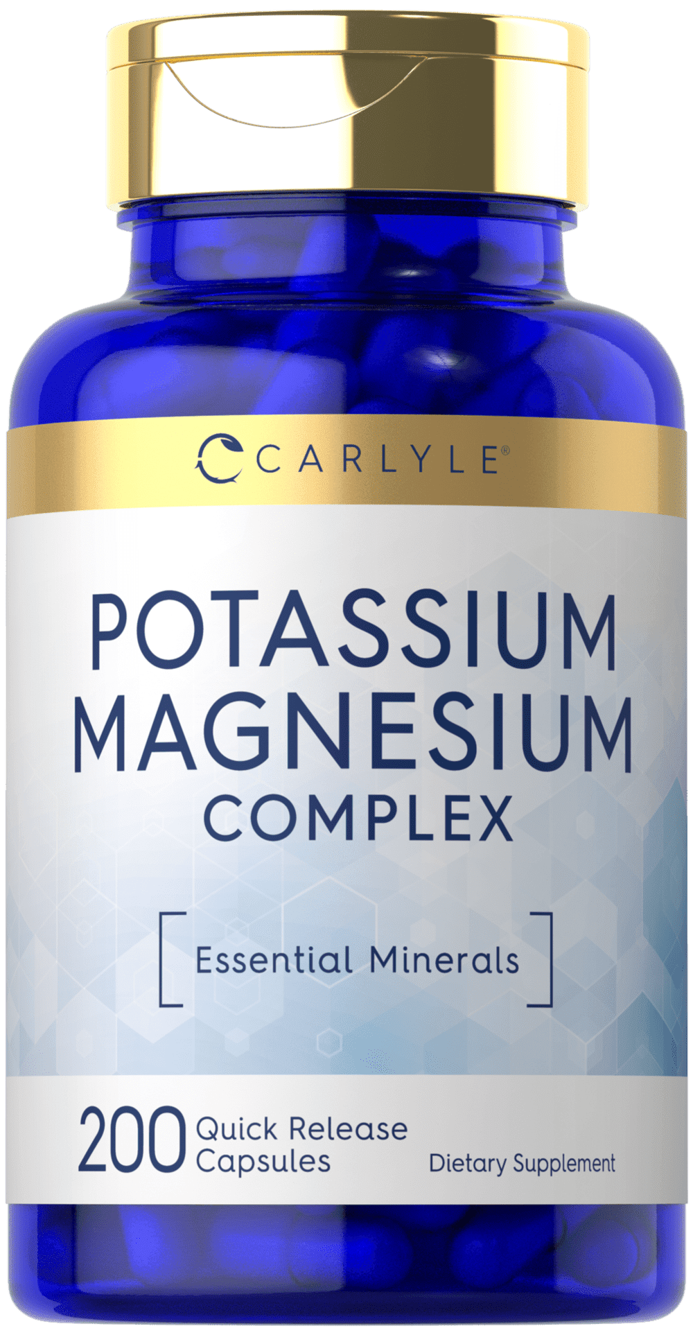 Potassium Magnesium Supplement | 200 Capsules | Non-GMO & Gluten Free ...