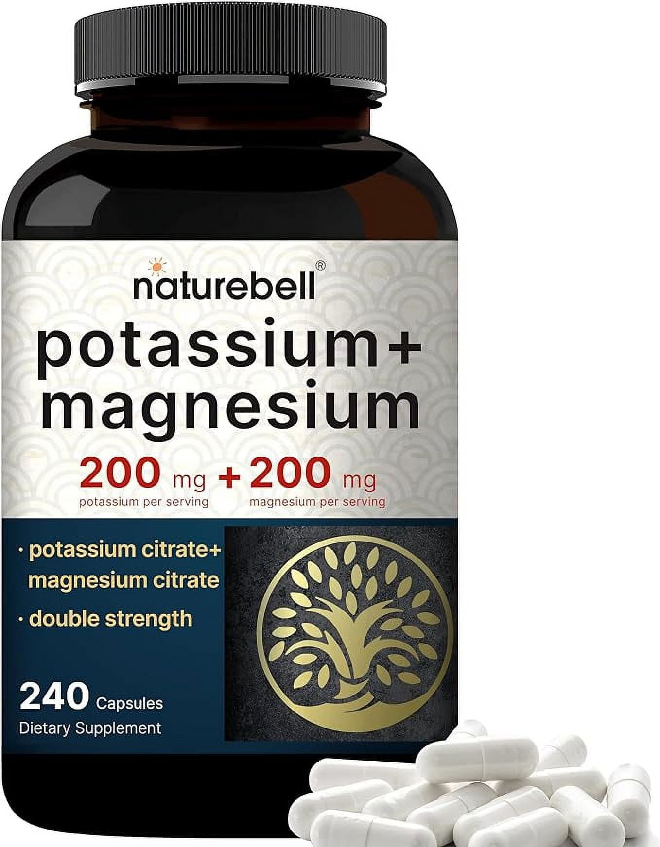Potassium Magnesium Supplement Potassium 200mg + Magnesium 200mg