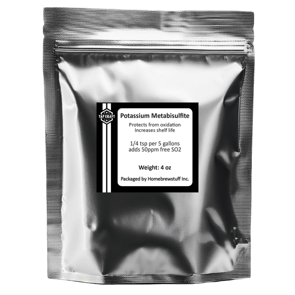 Potassium Metabisulfite Powder 4oz Wine, Beer, Homebrewing, Sanitizer, Additive