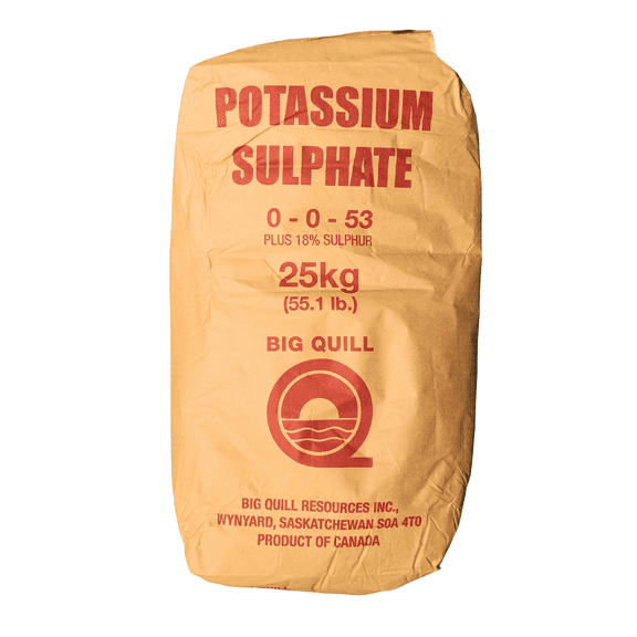 Potassium Sulfate 0-0-53 Plus 18% Sulfur 100% Water Soluble Potash 55.1 Pounds