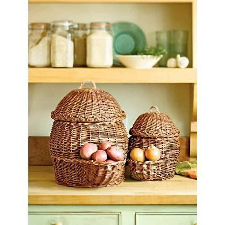 Storage Baskets for Pantry, Kitchen Storage Baskets, Wicker Pantry