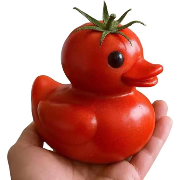Vegetable Duck Resin Figurine Set Potato & Cabbage, Desk Decor for Office Car Dashboard Home Shelf Gift
