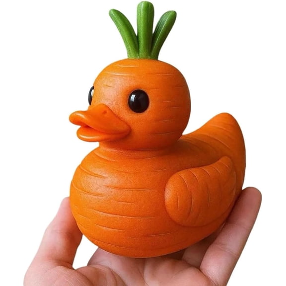 Vegetable Duck Resin Figurine Set Potato & Cabbage, Desk Decor for Office Car Dashboard Home Shelf Gift