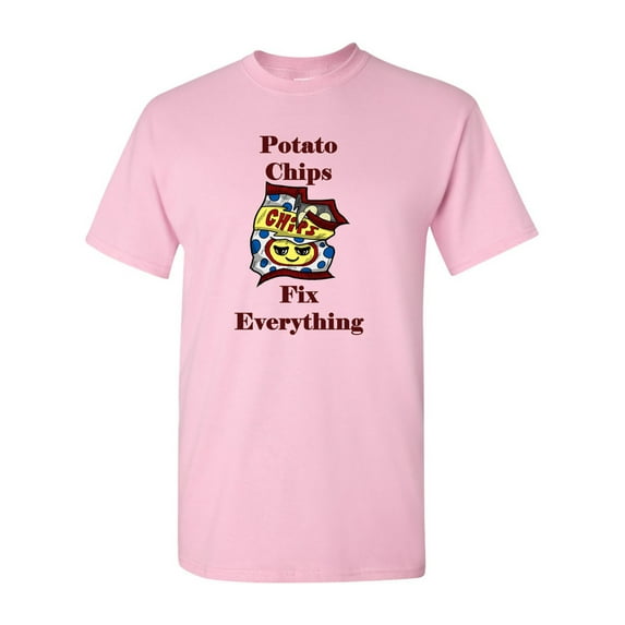 Potato Chips Fix Everything Adult DT T-Shirts Tee