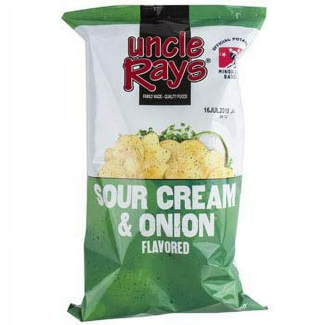 Potato Chips Sour Cream & Onion 4.5 oz Uncle Ray's, Case of 10