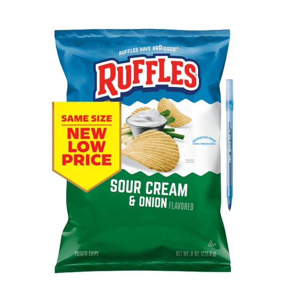 Potato Chips, Sour Cream & Onion Flavored 8 oz
