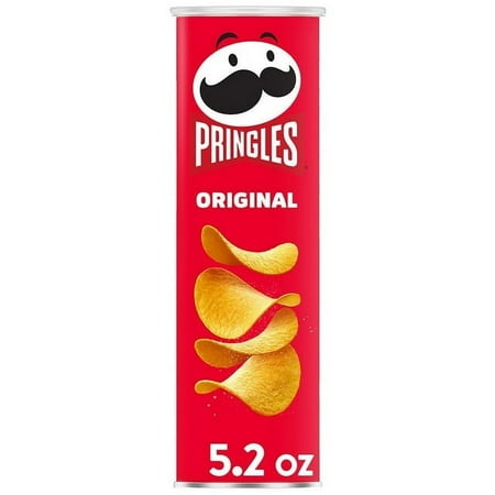 Pringles Original Potato Crisps Chips, Lunch Snacks, 5.2 oz Canister pack of 2