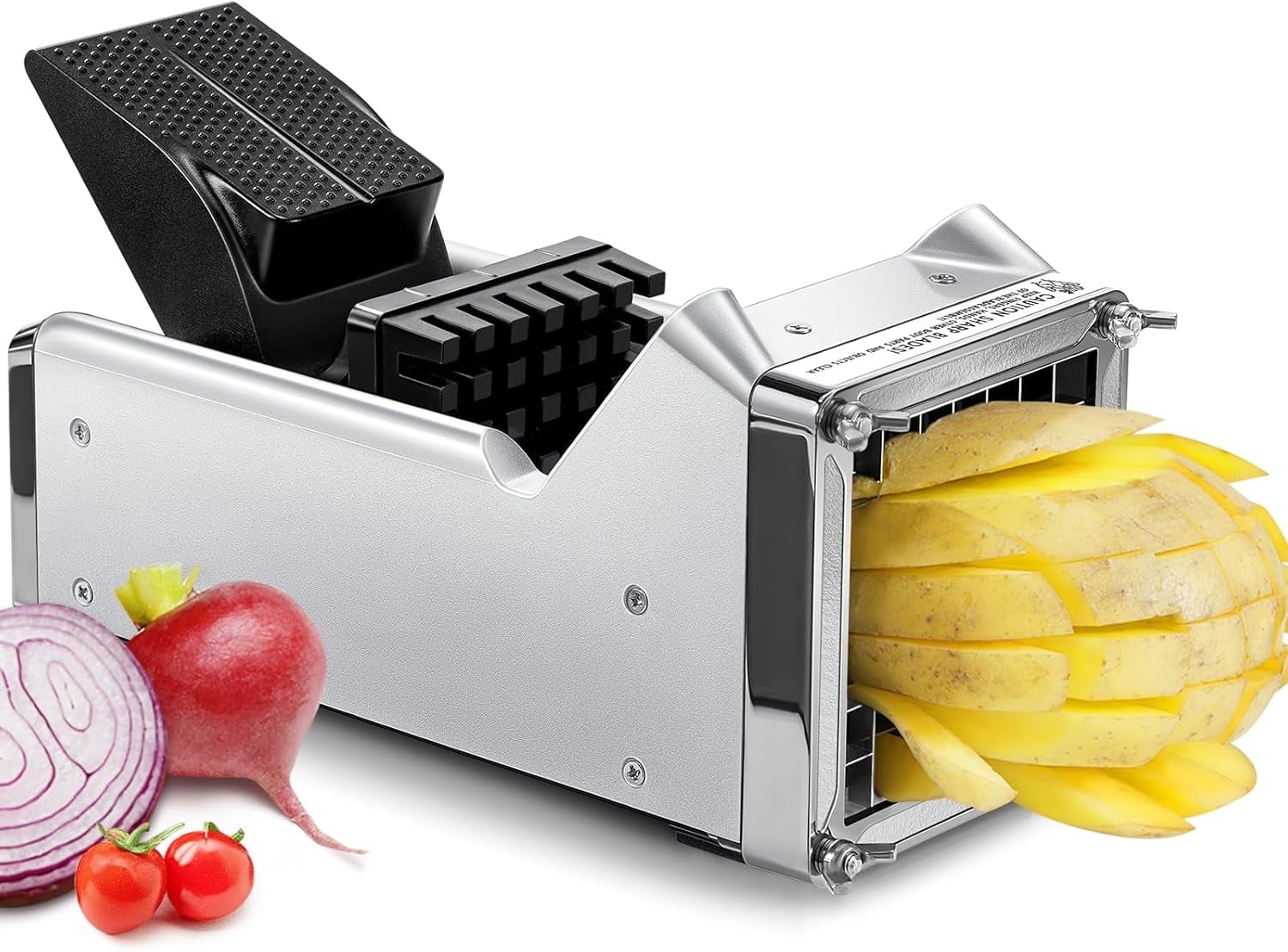 Sopito Potato Cutter With 1/2" Stainless Steel Blade - French Fry Maker For Potatoes, Carrots, Cucumbers