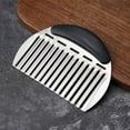 thumbnail image 1 of Potato Cutting Corrugated Knife | Wavy Slicer Wolf Tooth Style | Ergonomic Stainless Steel & Rubber Grip | Household Vegetable Fancy Cutter | Durable Artifact Tool | 15.5x12x2cm, 1 of 6