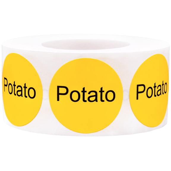 Potato Deli Labels 1 Inch Round Circle Dots 500 Total Stickers