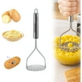 thumbnail image 1 of Potato Masher, 2025 New Stainless Steel Mashed Potato Masher Ricer, Professional Integrated Masher Kitchen Tool for Avocado Bean Food Vegetables Fruits (style-B), 1 of 7