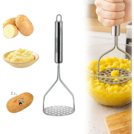 Potato Masher, 2025 New Stainless Steel Mashed Potato Masher Ricer, Professional Integrated Masher Kitchen Tool for Avocado Bean Food Vegetables Fruits (style-B)
