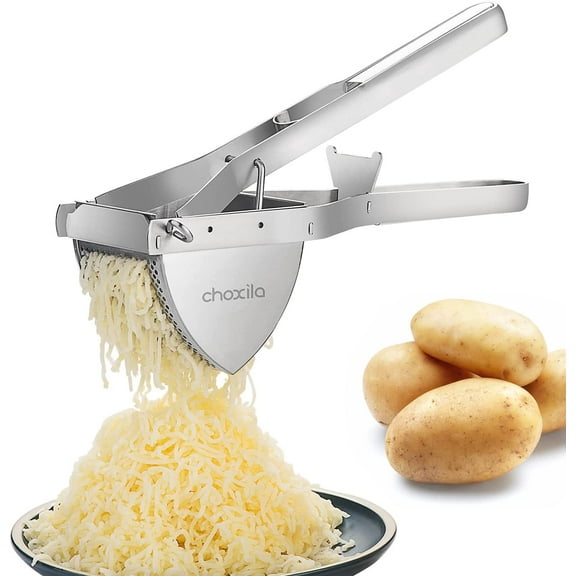 Potato Masher Choxila,[Good Grip] Potato Ricer Stainless Steel Professional Masher Kitchen Tool Fruit Press Baby Food Masher