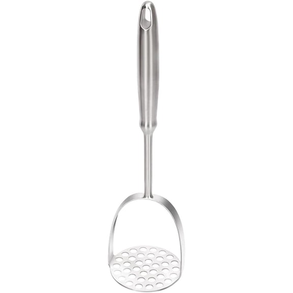Potato Masher, Dual Arc for Easy, Labor-Saving Mashing, 304 Stainless Steel, Sturdy and Durable One-Piece Potato Press, Dishwasher Safe, for Potatoes and More