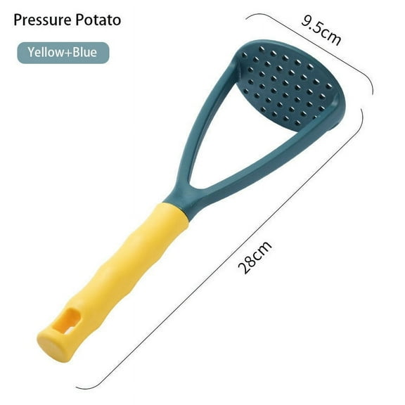 Potato Masher Handheld Food Press Household Baby Supplement Tool Sturdy Handle Plastic Head Easy Clean for Beans Sweet Potato Pumpkin Yams Kitchen Restaurant Home Cooking