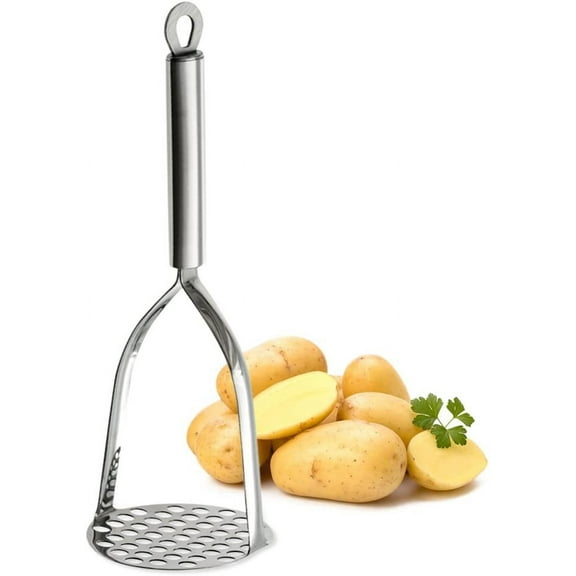 Potato Masher, Heavy Duty Potato Smasher with Durable Sturdy Grips, Potato Masher Stainless Steel for Efficiently Making Mashed Potatoes,Egg Salad, Banana Bread, Vegetables and Fruits