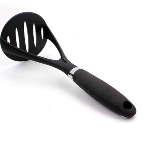 Potato Masher, Plastic Potato Masher, Vegetable Masher, Sturdy and Heat Resistant, Safe for Non-Stick Cookware, Soft Grip Kitchen Gadget, Black