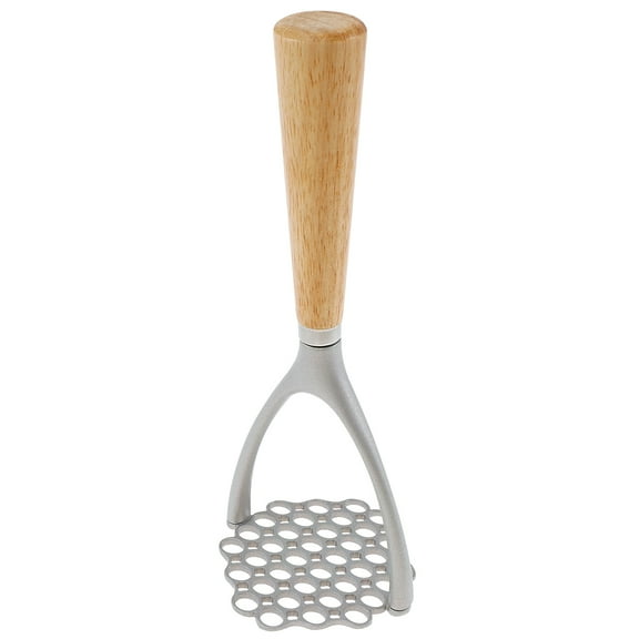 Potato Masher with Wooden Handle,Manual Potato Press for Kitchen Tool,Aluminum Alloy Potato Ricer For Fluffy Mashed Potato