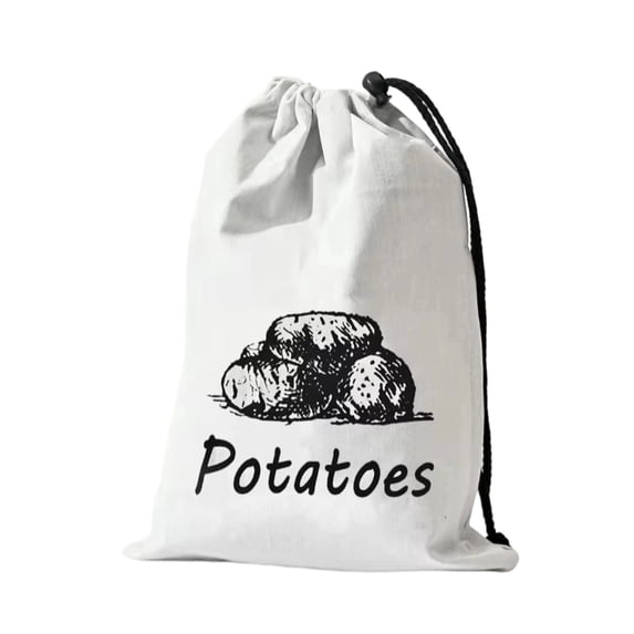 Potato Onion Garlic Storage Bag, Reusable Potato Onion and Storage Bag for Pantry, Vegetable Storage Bags with Drawstring Closure (Potato Bag)
