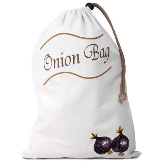 Potato Onion Storage Bag, Breathable Canvas Vegetable Storage Bag with Drawstring and Side Zipper, Large Produce Bags for Pantry Kitchen Organization, Garlic Potato Onion Keeper